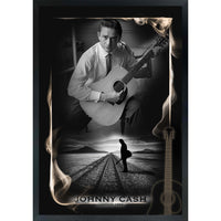 Johnny Cash Man in Black - Framed Print - 29" x 38"-Premium music memorabilia