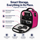 Vangoddy Padded Camera Shoulder Bag - Magenta-Built-in carrying handle provides an additional transport option