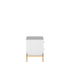 Manhattan Comfort Jasper 25.15" Modern Nightstand - White Gloss-Home Assembly Required. All Hardware Included