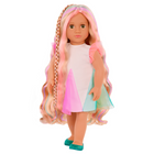 Our Generation Doll Hair Grow - 46" Length - Tessie-This 18-inch doll has lifelike hazel eyes that open and close with long (really long!) rainbow hair for kids to style and accessorize.