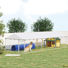 PawHut Covered Dog Kennel for Large Dogs - 19.7' L x 7.5' W x 4.9' H-Plenty of room for play and comfort