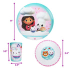 Danawares 3-Piece Melamine Dinnerware Set In Gift Box - Gabby-Dishwasher safe top rack