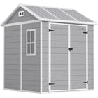 Outsunny 6' x 6' Outdoor Storage Shed-Spacious garden shed offers ample storage
