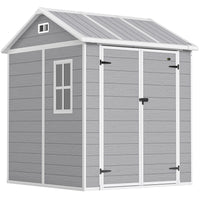 Outsunny 6' x 6' Outdoor Storage Shed-Spacious garden shed offers ample storage
