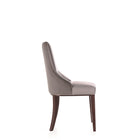 Manhattan Comfort Shubert 19.25" Modern Faux Leather and Velvet Upholstered Dining Chairs - Light Grey - Set of 2-Made to Last. Commercial Grade Product