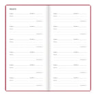 Letts 2026 Woodland Week-to-View Planner with Embossed Cover - 6-7/8" x 3-1/8" - Pink - Multilingual -White paper from sustainable sources