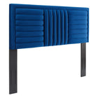 Modway Believe Channel Tufted Performance Velvet Twin Headboard - Navy-Channel Tufted Twin Headboard1
