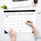 Staples 2027 Monthly Desk Pad Calendar - 17" H x 21-3/4" W - Bilingual-One month per page with full-year calendar reference and space for notes and to do's