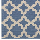 Modway Cerelia Moroccan Trellis Indoor/Outdoor Area Rug - 9 ft W x 12 ft L - Blue/Beige-Stain Resistant / Easy To Clean