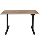 Ezywork Dual Motor Electric Height Adjustable Standing Desk - 48" x 24" - Black Frame / Dark Wood Table Top-Whole piece table top 48" x 24" (120cm x 60cm) 