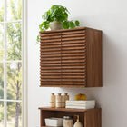 Modway Render Wall Mounted Bathroom Cabinet - Walnut-Soft Close Hinges