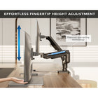 Mount-It! Heavy-Duty Dual Monitor Mount with Gas Spring Arms - Fits Monitors up to 35"-Recommended Screen Sizes: 17" to 35"
