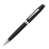 A.T. Cross Coventry Black Lacquer Ballpoint Pen - Medium - Black Ink-Black ink ballpoint pen