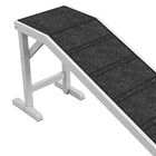 PawHut 74" L Pet Ramp with Non-slip Carpet - White-Polyester surface provides so much comfort 