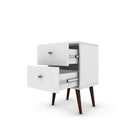 Manhattan Comfort Liberty 2.0 Nightstand, White (204AMC6)-Perfect for Storage or Display items.