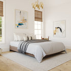 Nexera Platform Bed Frame - Queen Size - Walnut-5