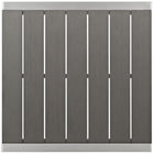 Modway Shore Outdoor Patio Aluminum Bar Table - Silver Grey-Black Plastic Foot Caps