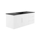 Modway Vitality 48" Single Sink Bathroom Vanity - White/Black-Modern Bathroom Vanity