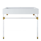 Modway Redeem 40" Acrylic Wall-Mount Bathroom Vanity - Clear/White-Contemporary Bathroom Vanity