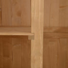 Outsunny Wooden Garden Shed with Two Windows - 4 x 1.5ft - Nature Wood-Magnetic closings on the two doors, with two small windows to let the light in 
