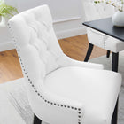 Modway Regent Tufted Fabric Dining Chair - White-Polyester Fabric Upholstery