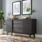 Modway Render 63" Sideboard Buffet Table TV Stand - Charcoal-Modern TV Stand For TVs up to 70"