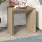 Hudson&Canal Oswin 22"W Rectangular Side Table - Antiqued Grey Oak-Finished in wood-look antiqued gray oak
