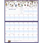 MotherWord 2025-2026 Magnetic Family Fridge Calendar - 9-1/2" H x 15" W - French-Improved paper resists ink bleed