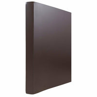 JAM Paper Italian Leather 3 Ring Binder, 3/4", Dark Brown (369231777)-Red Italian leather 3 ring binder - 3/4" wide