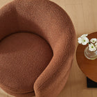 Modway Affinity Upholstered Boucle Fabric Curved Back Armchair - Rust-Removable Seat Cushion