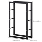 HOMCOM Firewood Outdoor Rack-Made with selected steel for strength 
