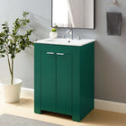 Modway Maybelle 24" Bathroom Vanity - Green/White-Melamine Construction