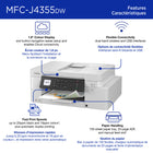 Brother INKvestment MFC-J4355DW Wireless Color Inkjet All-in-One Printer-Cloud app connections. Print from and scan to popular Cloud apps, including Google Drive, Dropbox, Box, OneDrive, and more, from an impressive 1.8” colour display that enhances clarity and ensures effortless operation