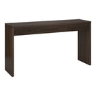 Hudson&Canal Lawrence 55"W Console Table - Alder Brown-A modern contemporary design for your entryway, living room, den, and more