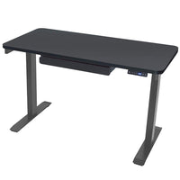 Motionwise M2 Series 48"W Electric Sit-Stand Desk with Dual Motors and Pull-Out Drawer - Black-Electric Height Adjustment: Seamlessly switch between sitting and standing with a height range of 28” to 48”, helping reduce back pain and improve posture during long workdays, thanks to a sturdy dual-motor system that provides smoother, faster height adjustments