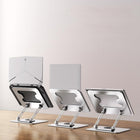 ShoppingAll Laptop Stand with 360° Rotating Base for up to 17.3" Devices - Silver - 5 Pack-Portable & Foldable – Lightweight design folds flat for convenient storage and transport.