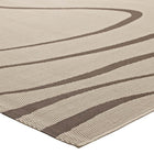 Modway Surge Swirl Abstract Indoor/Outdoor Area Rug - 8 ft W x 10 ft L - Light/Dark Beige-High Density / Machine-Woven