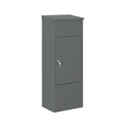 Ceha Canada Medium Parcel Drop Box - 16" W x 12" D x 41"  H - Basalt Grey-SECURE PARCEL STORAGE: CEHA's parcel drop boxes offer a secure solution for outside package deliveries with a robust anti-theft lockable system, preventing unauthorized access and ensuring the safety of your parcels.