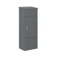 Ceha Canada Medium Parcel Drop Box - 16" W x 12" D x 41"  H - Basalt Grey-SECURE PARCEL STORAGE: CEHA's parcel drop boxes offer a secure solution for outside package deliveries with a robust anti-theft lockable system, preventing unauthorized access and ensuring the safety of your parcels.