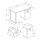 Monarch Specialties 7763 48" Computer Desk - Grey Left Or Right Facing-Product dimensions: 47.25 inches L x 23.75 inches W x 30 inches H