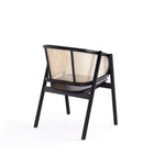 Manhattan Comfort Versailles 23.62" Industry Chic Arm Chair - Black and Natural Cane - 2 Pack-Delivered to you Fully Assembled! No Assembly Required