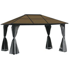 Outsunny Marquee Outdoor Patio Gazebo Party Tent Shelter - 10' x 13' - Grey-Large and deluxe design is great for impressing your guests and providing enough shelter for garden parties, BBQs, gatherings etc 