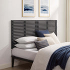 Modway Render Wall Mount King Headboard - Charcoal-Smooth Wood Grain Laminate