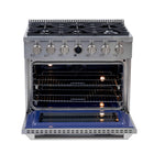 Kucht 36" KXP Series Dual Fuel Range Propane Gas - Stainless Steel-High quality Gold control knobs