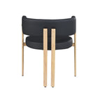Brassex Brayden Visiting Chair - Set of 2 - Black-Premium fabric cover
