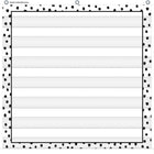 Teacher Created Resources 7 Pocket Chart - 28" x 28" - Black Painted Dots on White -Lightweight and durable pocket charts feature colorful designs and hang easily from sturdy, metal grommets