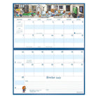 MotherWord 2026-2027 Magnetic Family Fridge Calendar - 9-1/2" H x 15" W - French-Easy to write on and displays an entire month of family activities in one glance!