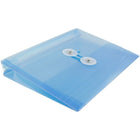 JAM Paper Plastic Envelopes with Button and String Tie Closure, Index Booklet, 5.25 x 7.5, Blue Poly, 24 Pack (920B1bug)-Material: plastic