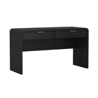 Manhattan Comfort Grace 54" Modern 2-Drawer Office Desk - Black & Gold-30 Day Limited Manufacturer's Warranty