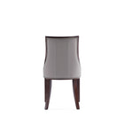 Manhattan Comfort Fifth Avenue 18.5" Traditional Faux Leather Upholstered Dining Chair - Grey - Set of 4-23.6" L x 23" W x 36.6" H